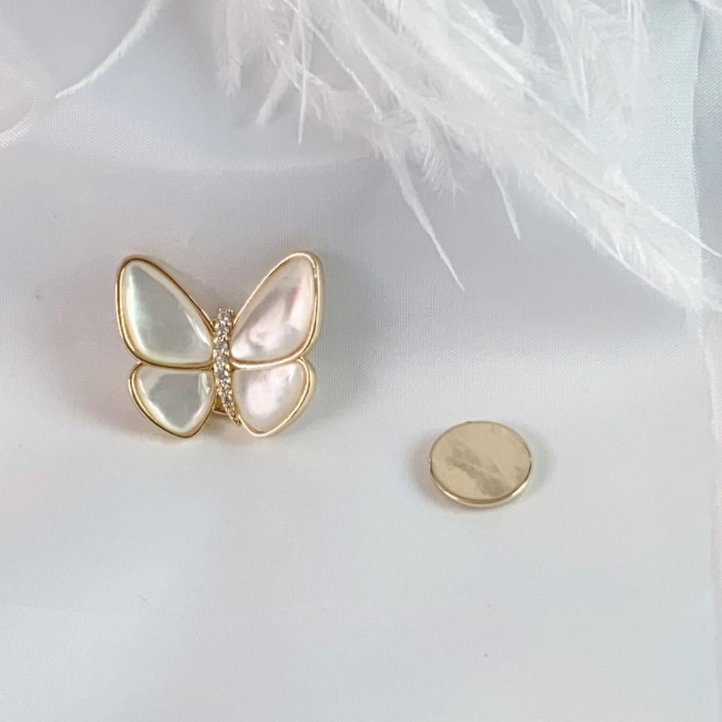 Magnetic Buckle Natural Fritillary Butterfly Brooch Breaks Cocoon Into Butterfly Night Boat With The Same Female Fritillary High-End Temperament West