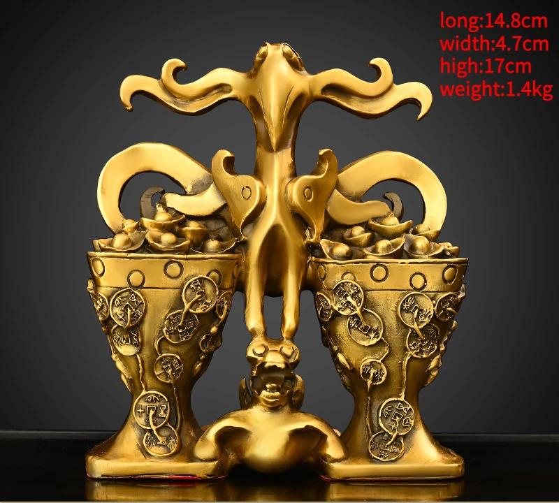 

Feng Shui Copper Dollar Bird Living Room Office Table Mascot Store Opening Decor