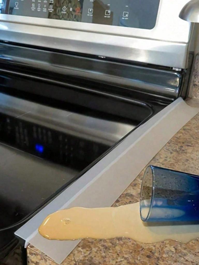 1 pezzo Striscia per fessure da cucina in silicone organico resistente alle alte temperature, Coprifessure per fornelli in silicone, Striscia di tenuta morbida resistente a olio e sporco per fessure del fornello a gas
