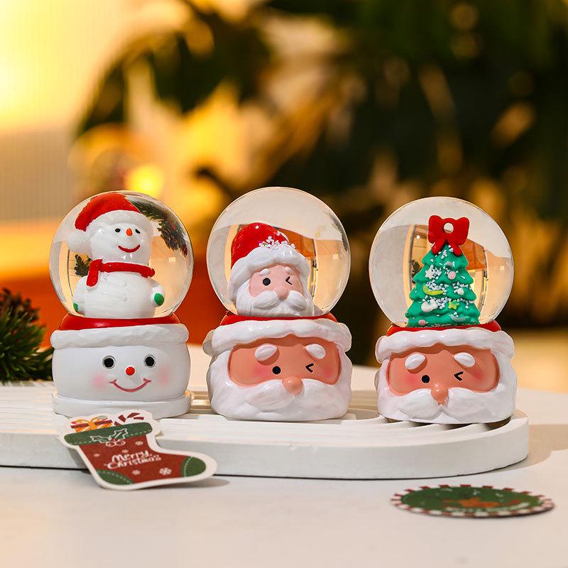 Weihnachten Leuchtende Kristallkugel Weihnachtsmann Ornamente - Ideales Kindergeschenk