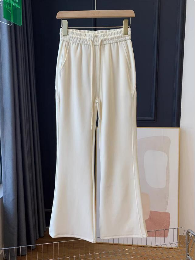 

Lu Family Micro-Flare High-Waisted Patchwork Pants with Drawstring Extra Large