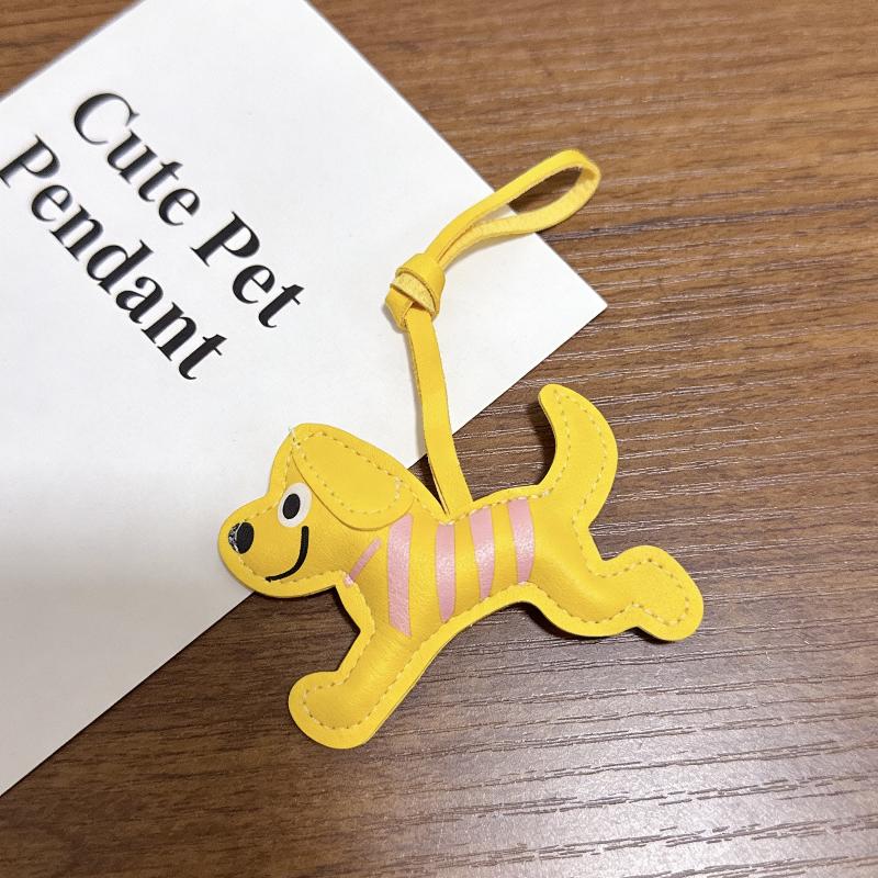 NEW Dachshund Dog Keychain Cute Pendant Puppy PU Leather Key Ring Accessory Animal Bag Charm Keys Ornament