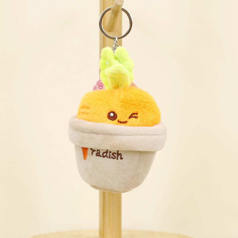 Adorable Carrot Plush Keychain Cute Stuffed Toy For Girls Soft Pp Cotton Filling Orange Carrot