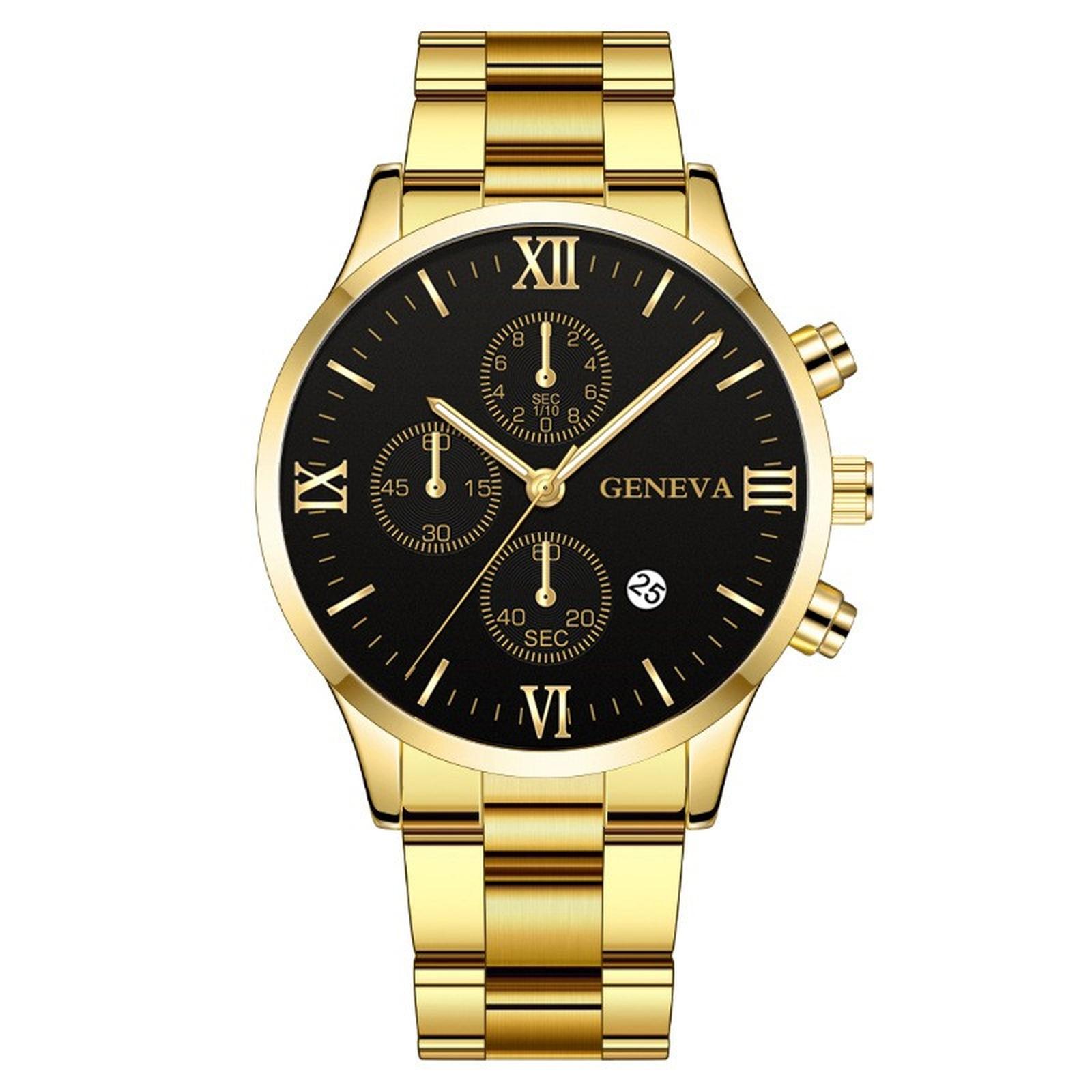 

Mens Leather Business Fashion Watch Strap Watch For Gift Giving One Size