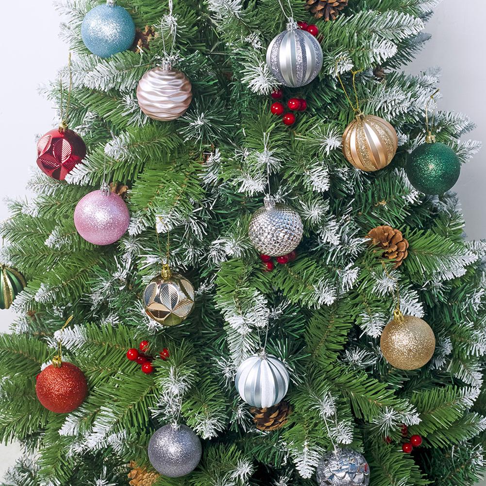 26pcs/set Christmas Ball Ornaments 3cm 6cm Christmas Ball Gift Box Set For Tree Pendant