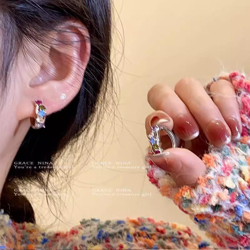 High-End 925 Sterling Silver Pearl Zirconia Earrings for Women - Cool Forest Style