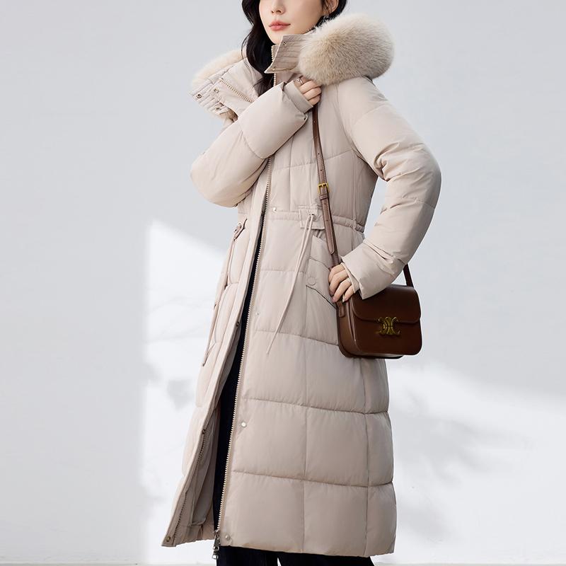 Fashion Woman Parkas Winter Long Coats Hooded Faux Fur Collar Thick Warm Overcoat Women's Jackets
