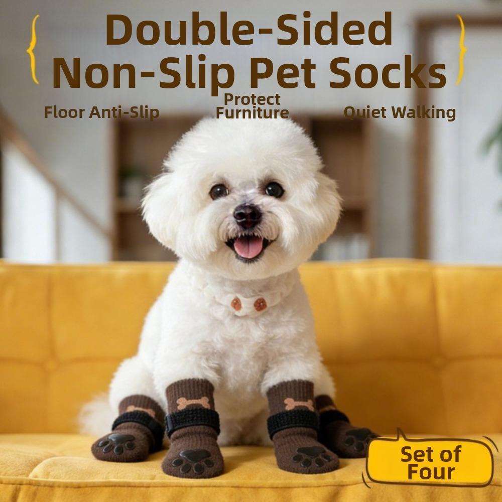 Wear-resistant Anti-slip Dog Socks Dirt-proof Foot Protector Puppy Foot Cover Dog Walking