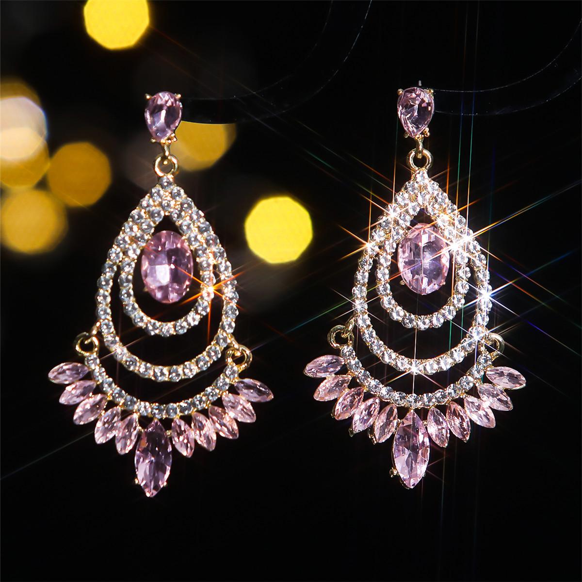 

Красочные блестящие серьги из кристаллов, женские персонализированные преувеличенные балетные серьги, роскошные женские серьги высокого класса