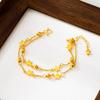 Light Luxury Style Bracelet Trendy Simple Double Layer Star Cat Eye Ball Bracelet for Women