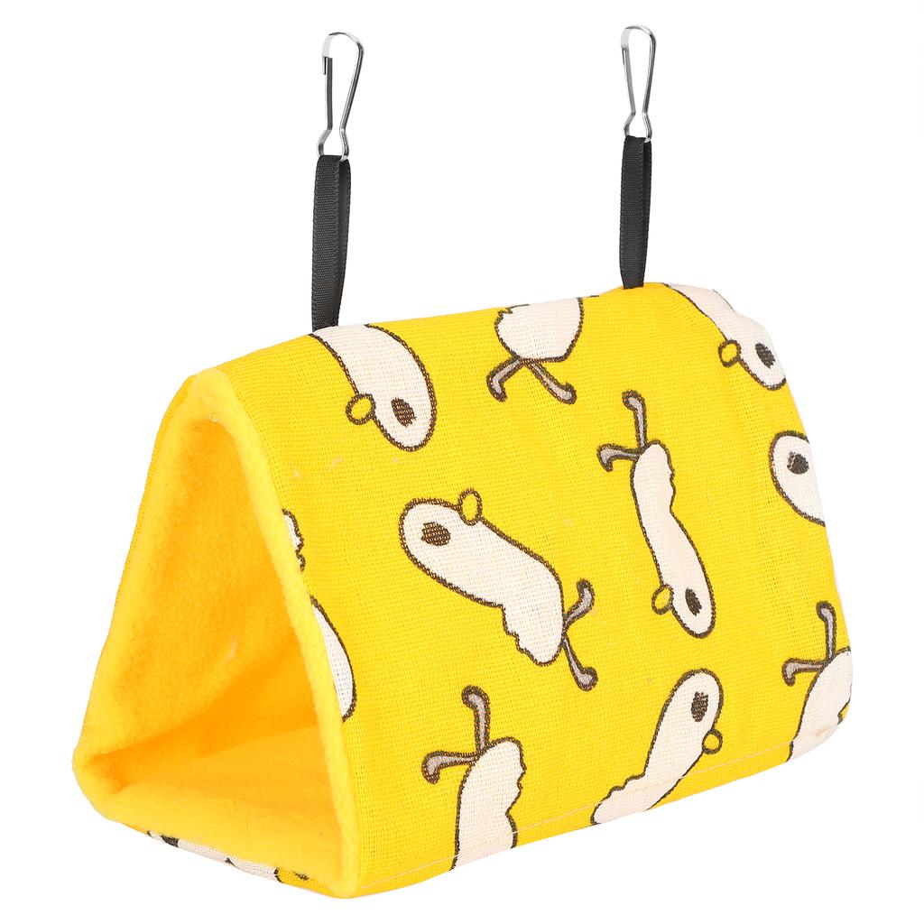 Papageien Hängematte Haustier Vogel Hängendes Schlafbett Warmer Flanell Spielhöhle Haus mit Loch(L Ente