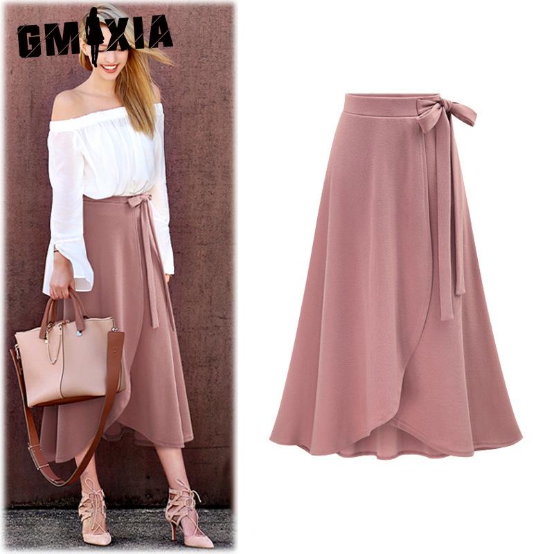 

GMXIA Женская Модная Повседневная Летняя Весенняя Юбка XXL розовый