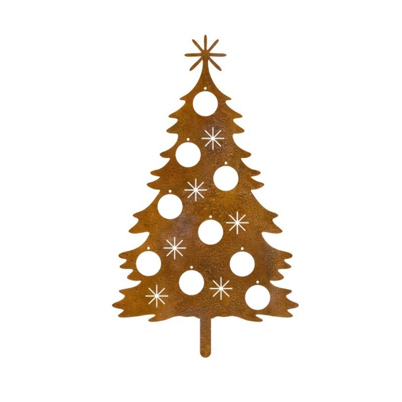 Handcrafted Metal Holiday Tree Ornament Decorative Christmas Decoration For Indoor Tabletop Party Supplies