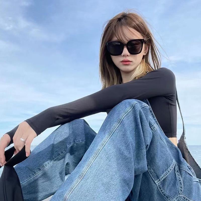 Sunglasses Square Small Three-Point Sunglasses Men'S And Women'S Tide Shading And Uv-Proof Glasses