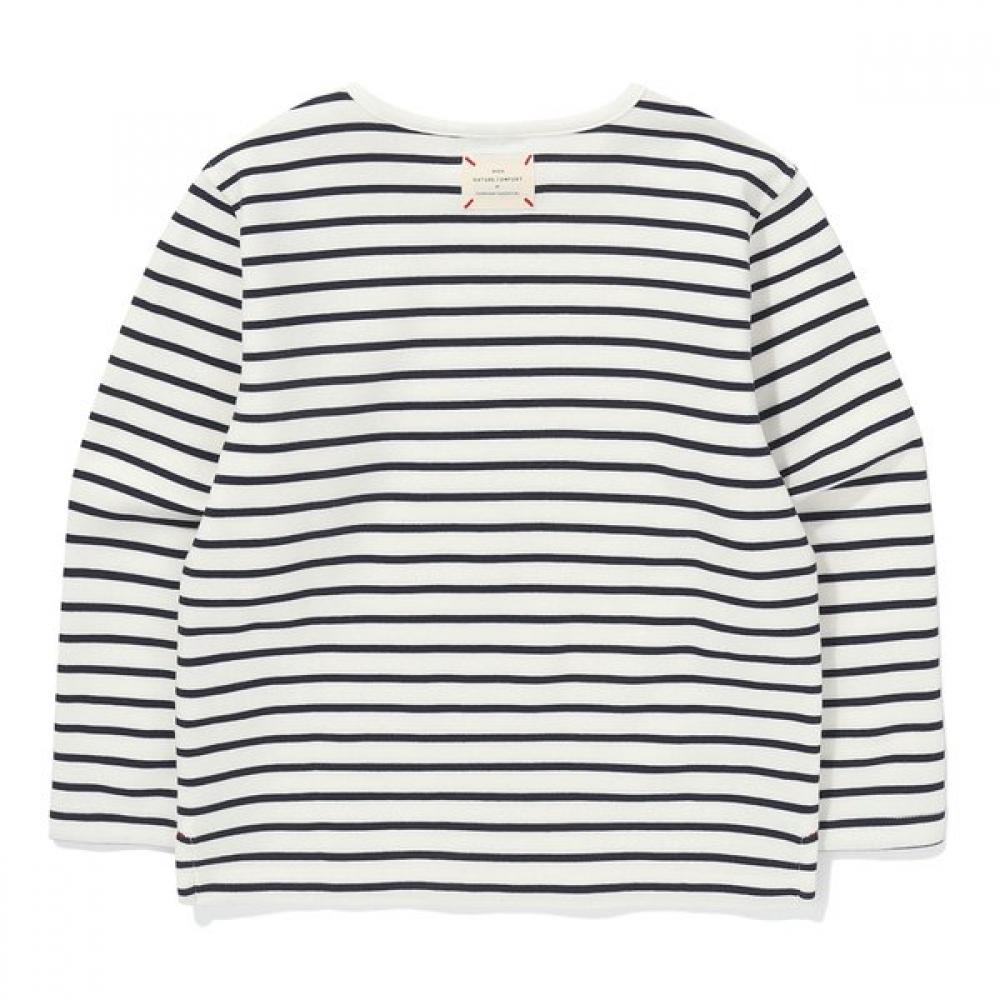 The Coffee Bean   Tea Leaf Navy STripe Long Sleeve T shirT ba13Ts02nv