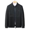 Men's Stand-up Collar Jacket Autumn and Winter New Medium and Light Business Jacket Solid Color Dad Executive Jacket Men's Casual