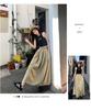 Yamamoto High-Waisted Pleated Long Skirt - Slimming, Solid Color, Versatile Japanese Casual Summer Style