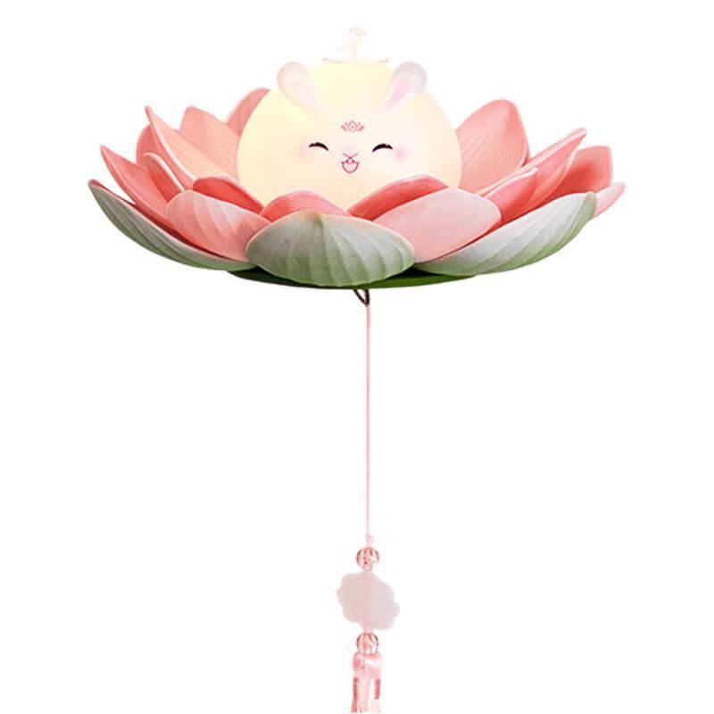 New Year Jade Rabbit Lotus Handheld Lantern