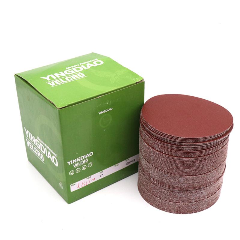 

100pcs 4-inch/100mm Sanding Disc Sandpaper Sand Sheets Polish Sanding Pad For Woodworking Polishing
