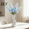 Resin Flower Vases for Home Decor Minimalist Twisted Vase, Modern Ribbed Decorative Container, Creative Vase Floral Arrangement Holder Table