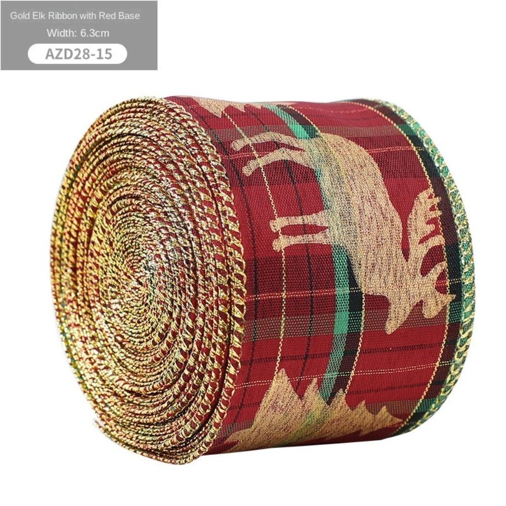 Xmas Gift Christmas Ribbon DIY Burlap Ribbon New Fabric Swirl Ribbon