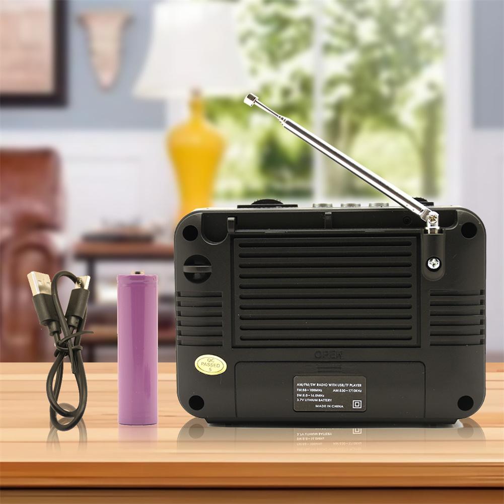 Portable Radio Am Fm Sw Rechargeable Radio With LED Flashlight Built In Speaker Reception Compatible For J19BT