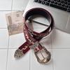 Brand Womens Pu Leather Belt With Gold Buckle For Casual Fashion And Retro Style