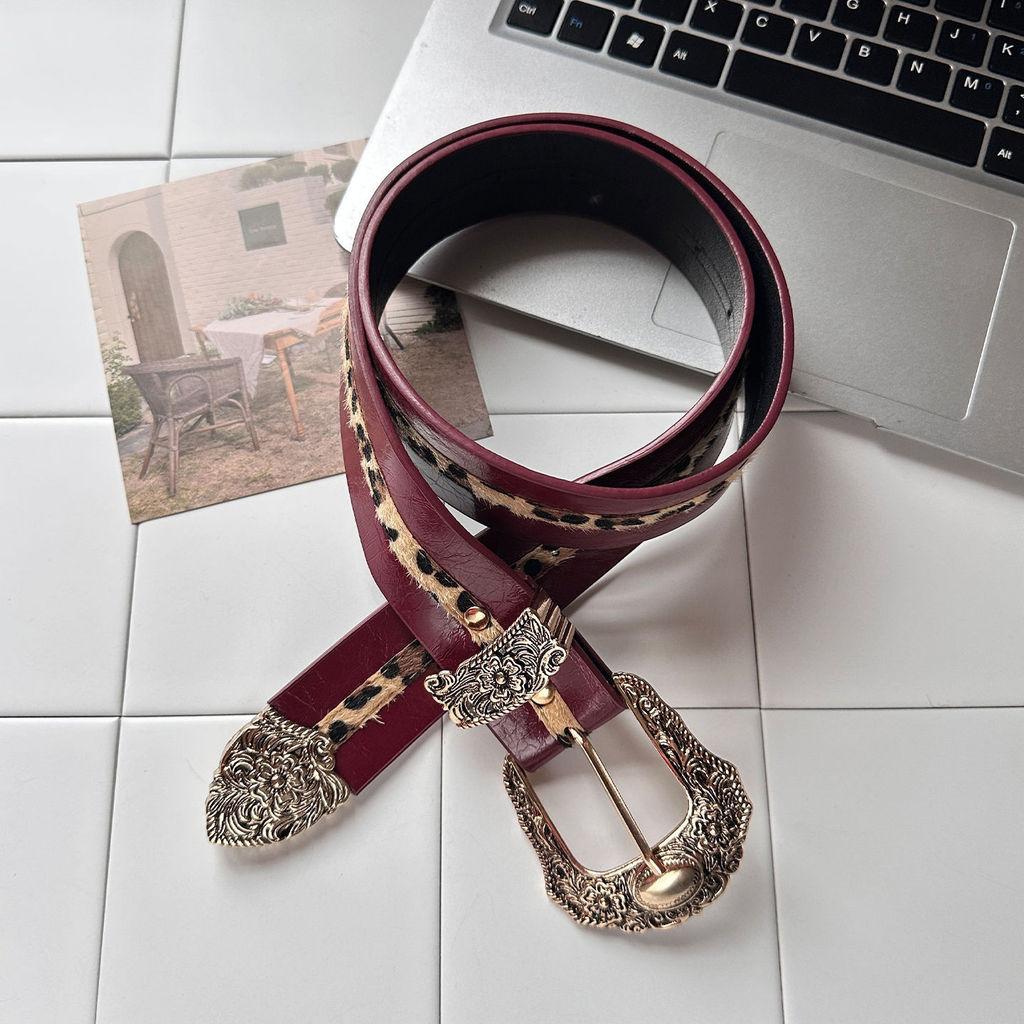 Brand Womens Pu Leather Belt With Gold Buckle For Casual Fashion And Retro Style