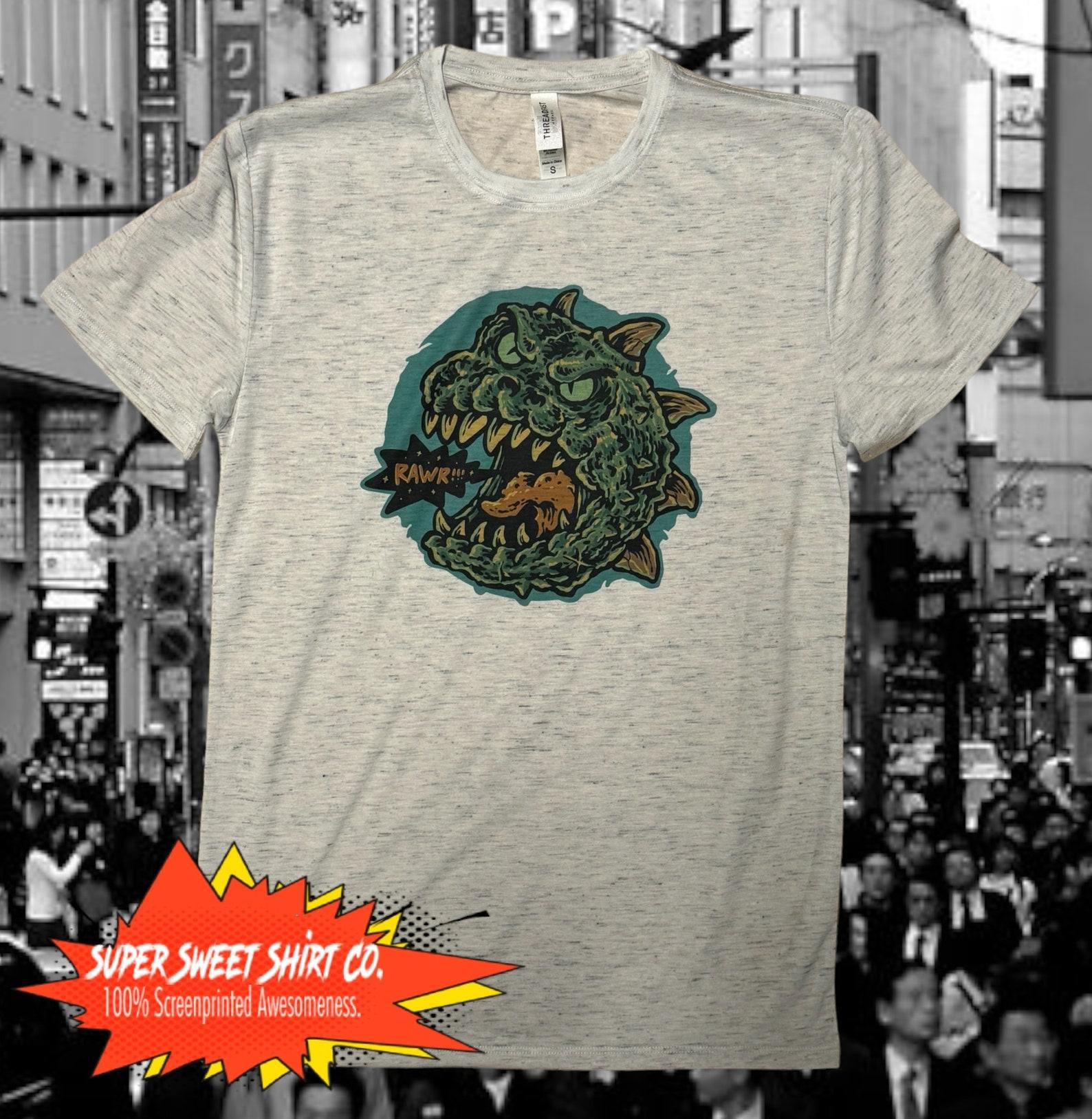 Japanese Kaiju Old-Style Cartoon Shirt - Monsters of Japan - Tokyo L