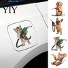 Mouse Car Sticker Fun Fuel Cap Sticker, Cute Dog Cat Waterproof Animal Decal Self Adhesive for Cars Windows Tailgate