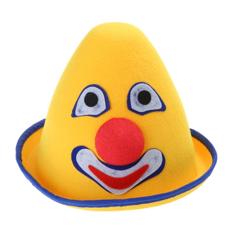 

Amusement Park Clown Hat Carnival Men Circus Vintage Hat Party Flat Top Show Style Top Bonnet Men Cosplay Party Hat