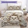 Owl Pattern Bedding Uilt Set Uilt Cover Pillowcase Home Decoration Birthday Gift (1 * Duvet Cover + 2 * Pillowcase  Without Core)65