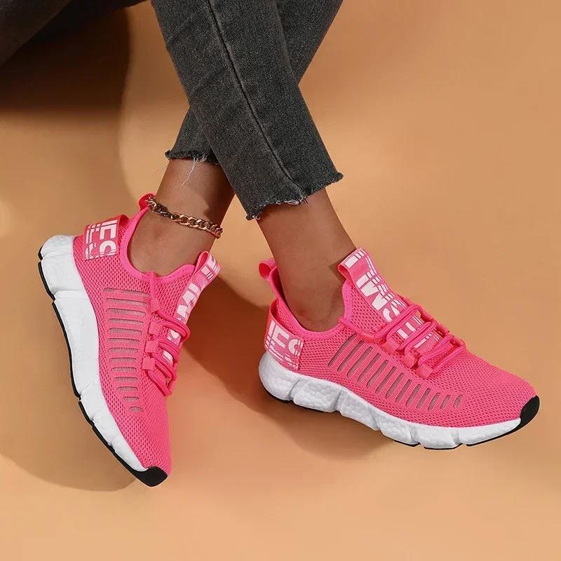 Women'S Sports Shoes Comfortabl Breathable Mesh Jogging Travel Shoe Outdoor Fashionable High-Quality Soft Soled Casual Shoes