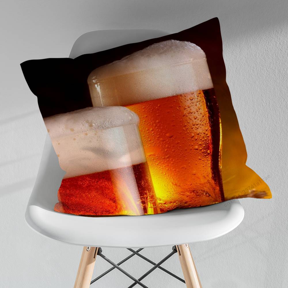 Drinks Beer Alcohol Art pillow over living room sofa cushion cover home decoration bedroom room bed pillow cover