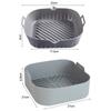 21CM Silicone Air Fryers Liner Basket Square Reusable AirFryers Pot Tray Heat Resistant Food Baking AirFryers Oven Accessories