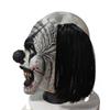 Horror Schwarze geflochtene Clownhaube Halloween-Fänge Clownmaske Tanzparty Feiertagsshow Maske