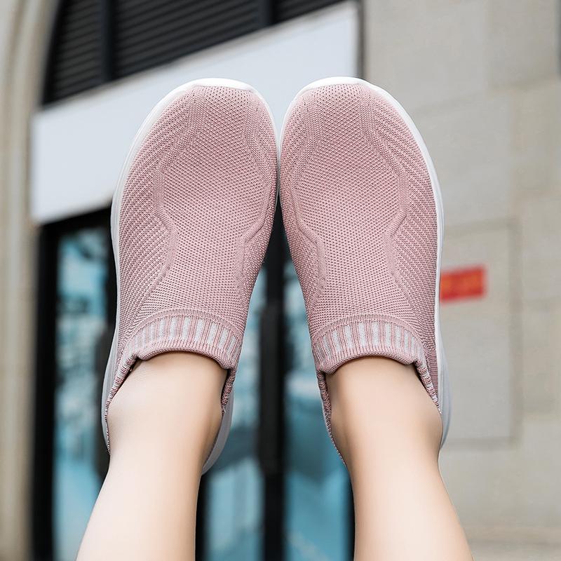 Fashion New Spring Summer Women Shoes Knitting Sock Women's Sneakers Breathable Women Flat Shoes Soft Bottom Casual Walking Shoes