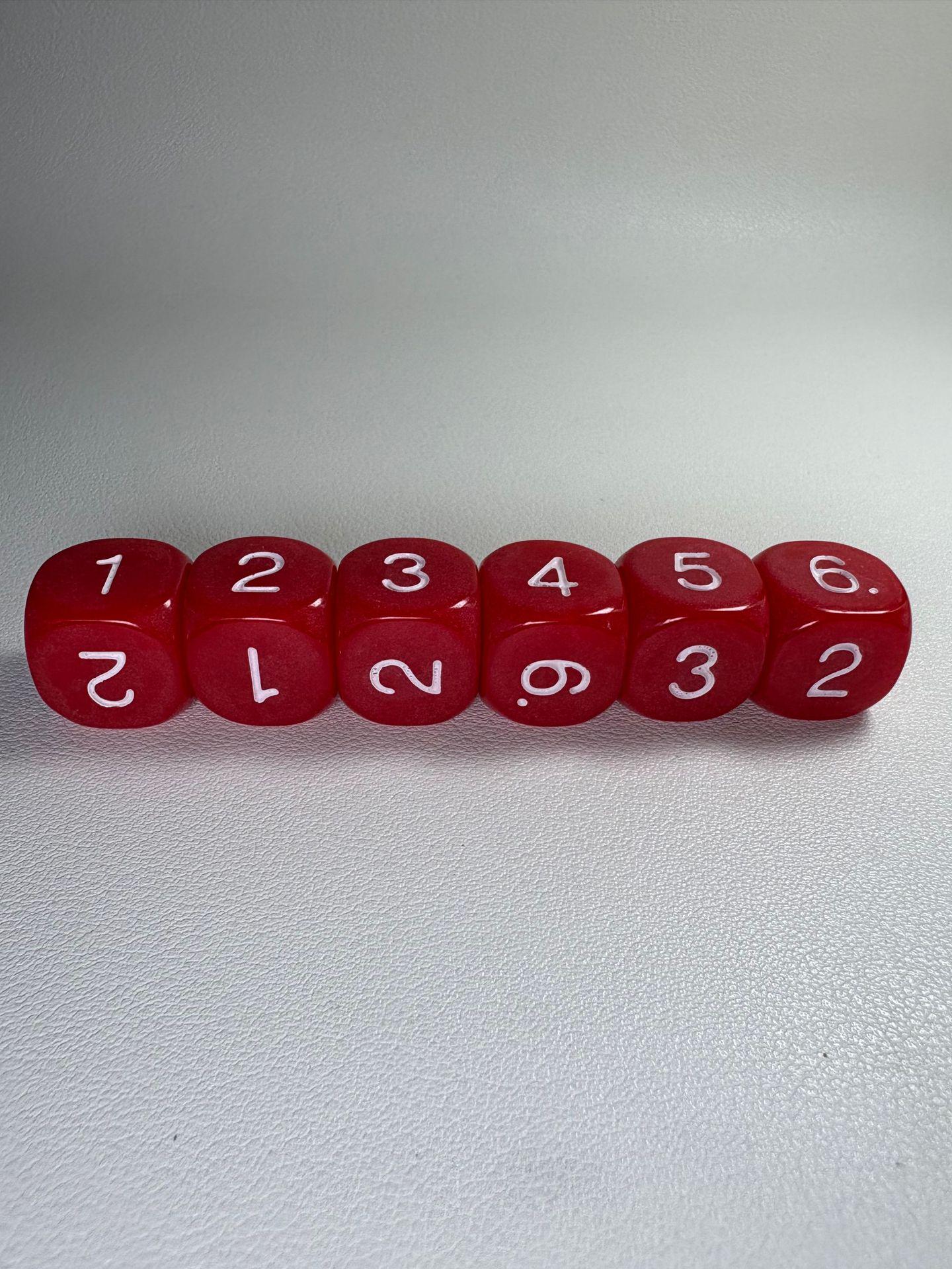 

Цветные 16-миллиметровые акриловые кубики с цифрами: Круглый угол, однотонный, многоцветный для настольных игр и учебных пособий