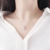 Onevan Trendy 925 Sterling Silver Aaa Zircon Fine Jewelry Geometric Strip Pendant Necklaces Simple Gift For Women Nk023