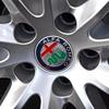 Para Alfa Romeo 4 Piezas 56mm Tapacubos Negro para Alfa Romeo GTAM Giulietta GT Mito Brera Giulia- Cubierta de Tapacubos con Logo de Rueda de Coche Modi