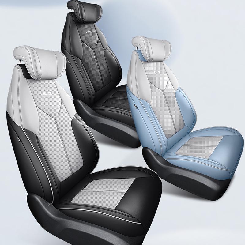 Buick E5 Car Seat Cover: Full Surround, Perforated Leather, All-Season Cushion.