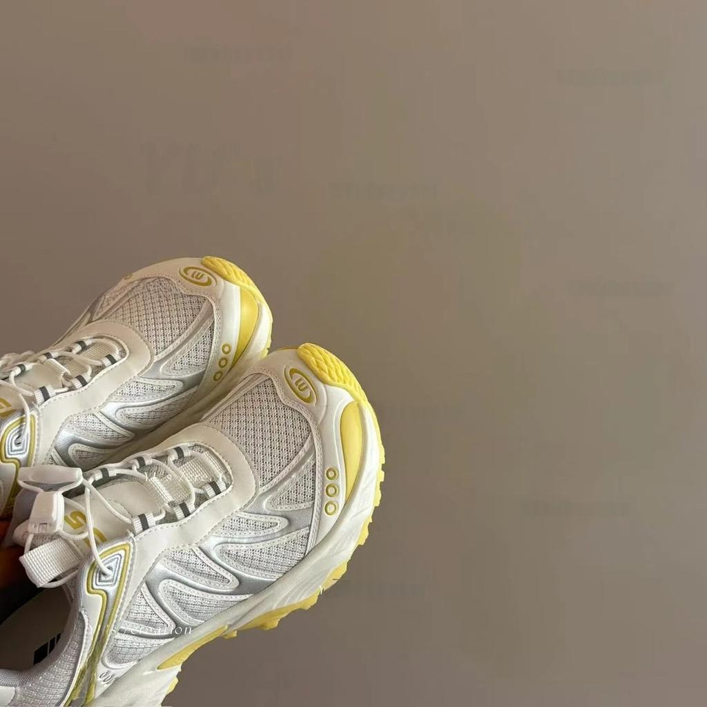 Aerobic plan crooked head dad shoes girl 2025 new fashion versatile mesh breathable hiking outdoor casual shoes