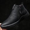 High-top wool leather boots men's cotton shoes fleece warm cowhide men's shoes leather shoes durable Martin boots men