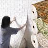10 Meter A Roll Retro 3D Wall Sticker Imitation Brick Plane Wall Sticker Furniture Stickers Wallpaper For Wall Living Room Kitchen