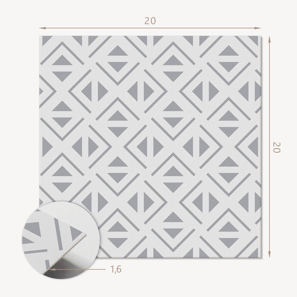 Paczka Kafelków Winylowych Samoprzylepnych Geometria W Kwadratach 20X20X20 Cm