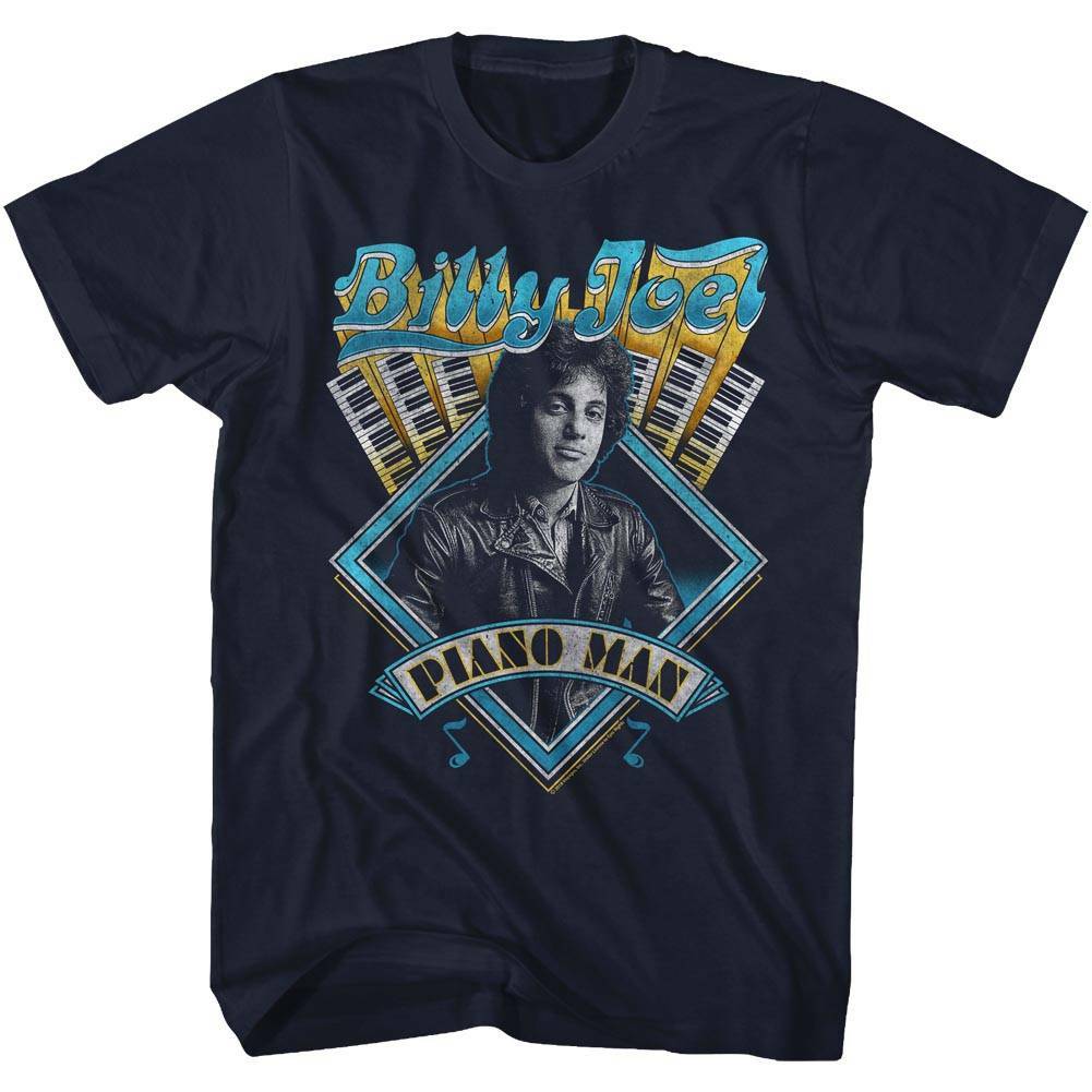 Billy Joel Navy Adult T-Shirt L