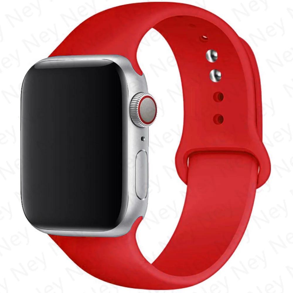 Silikonový řemínek pro Apple Watch 44mm 40mm 49mm 45mm 41mm 38mm 42mm Correa Belt Bracelet pro Apple Watch Series 9 8 7 6 5 3 SE Ultra 2