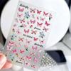 5D Butterfly Rose Flower Nail Art Stickers - 3D Flat Back Adhesive for Versatile DIY Designs