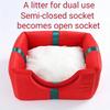 Cats Bed Warm Accessories Christmas Pet Supplies for Winter Dog Mat Products House Houses Habitats Things Goods Accessory Basket