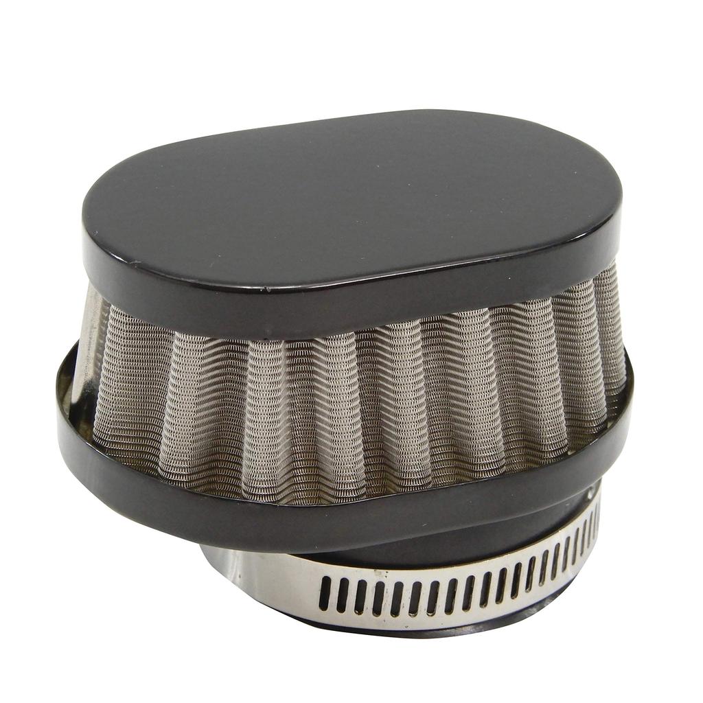 Ager 50mm Oval Power Filter Short Stainless Steel Black